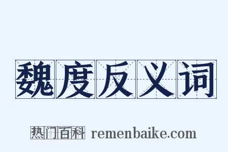 魏度反义词是什么意思的图片